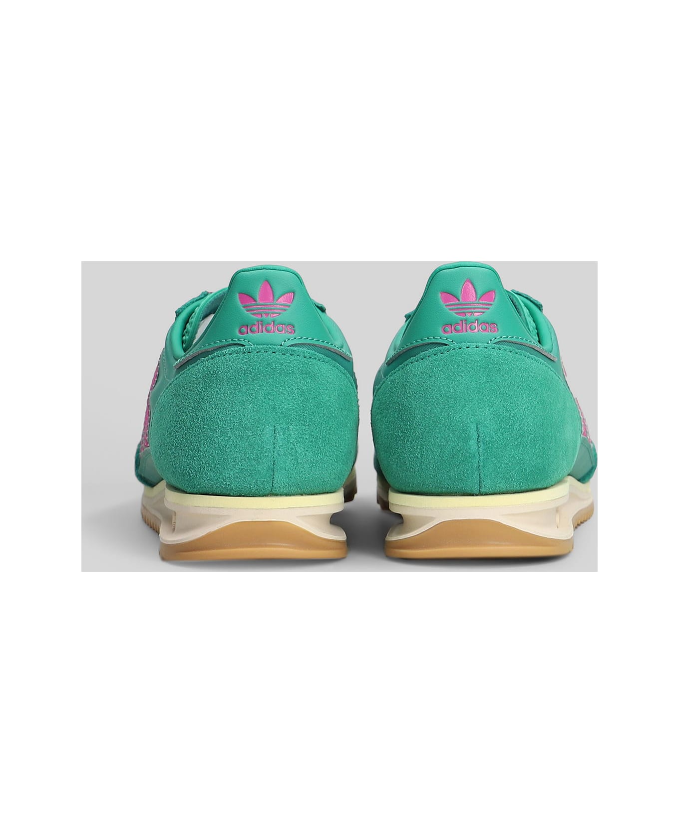 Adidas Sl 72 Og Sneakers In Green Suede And Fabric - green