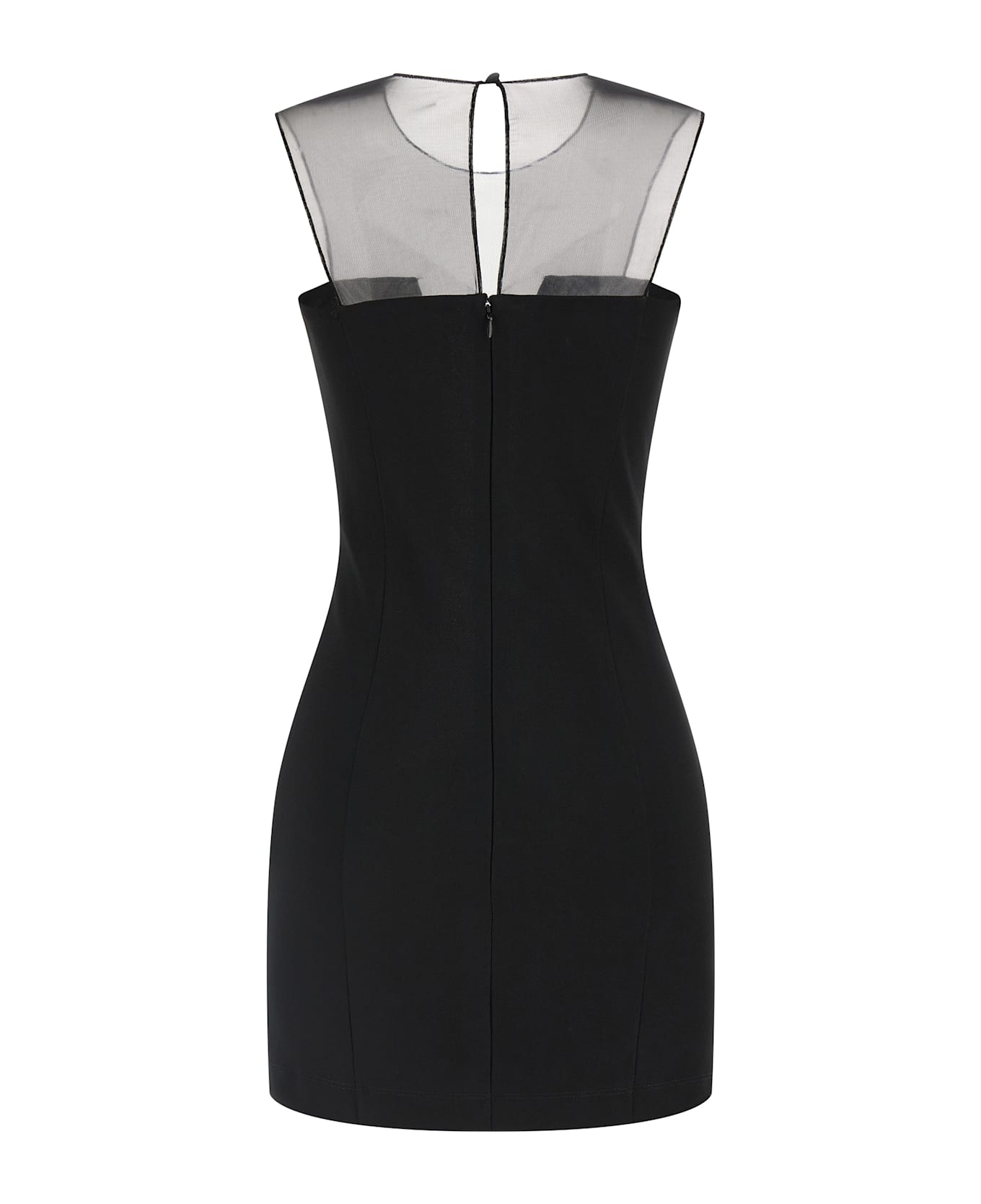 Nensi Dojaka Tulle Insert Dress - Black  