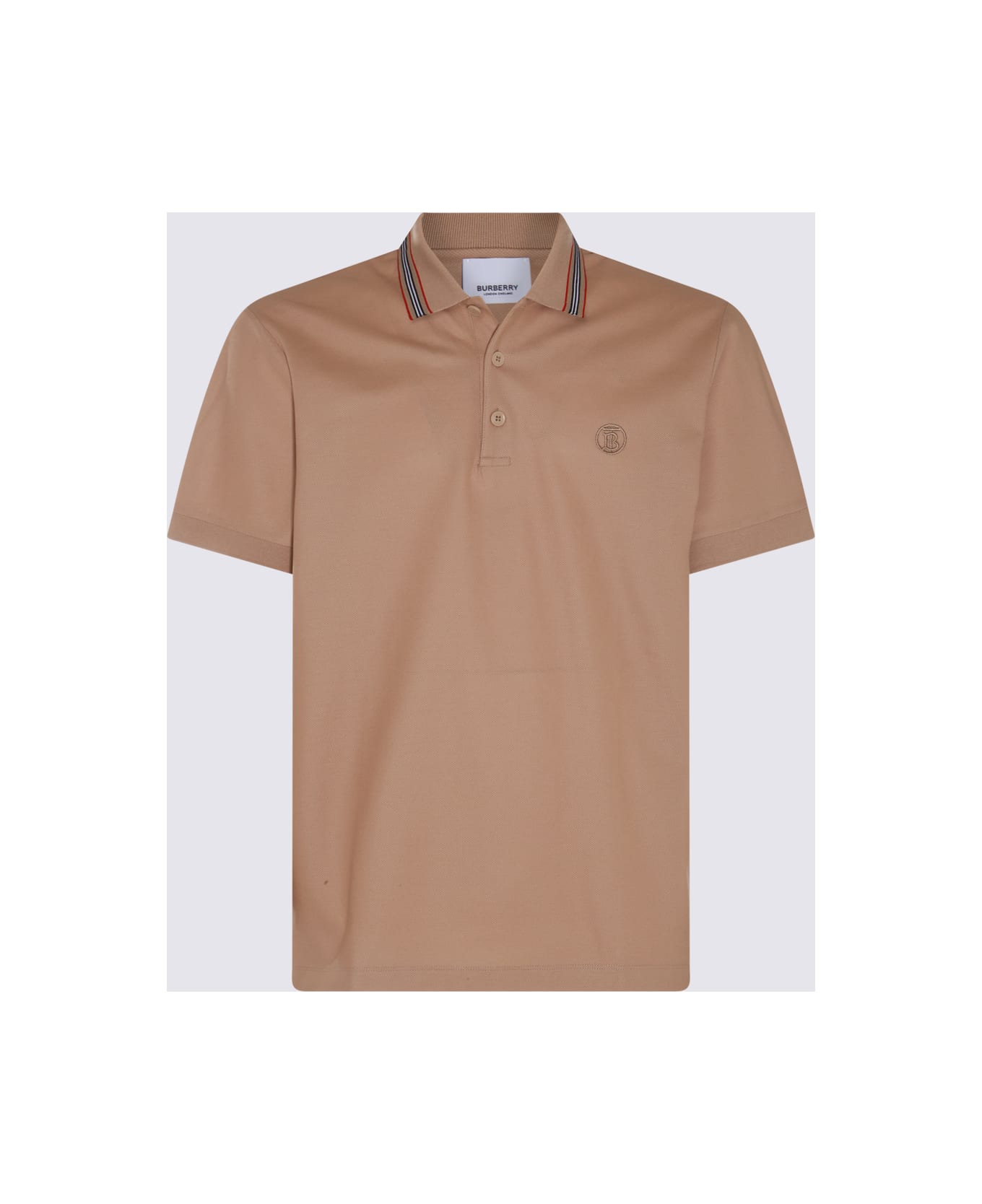 Burberry Beige Cotton Polo Shirt - SOFT FAWN ポロシャツ