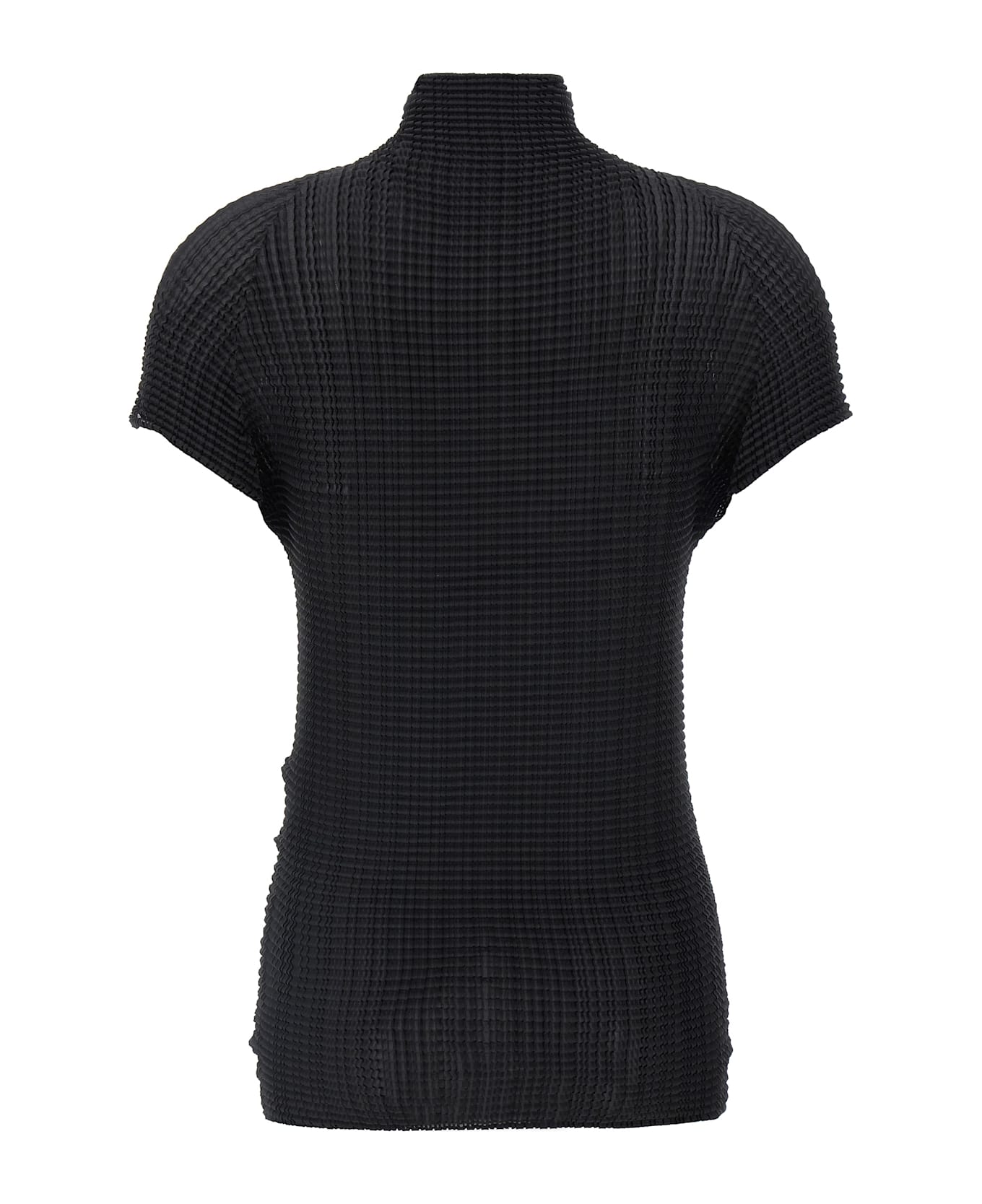 Issey Miyake 
wooly Pleats-56
 T-shirt - Black  