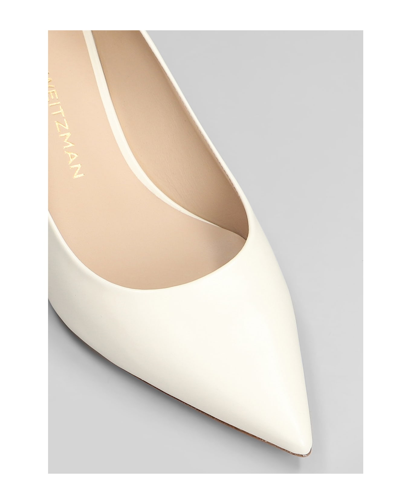 Stuart Weitzman Stuart Power 50 Pumps In White Leather - white