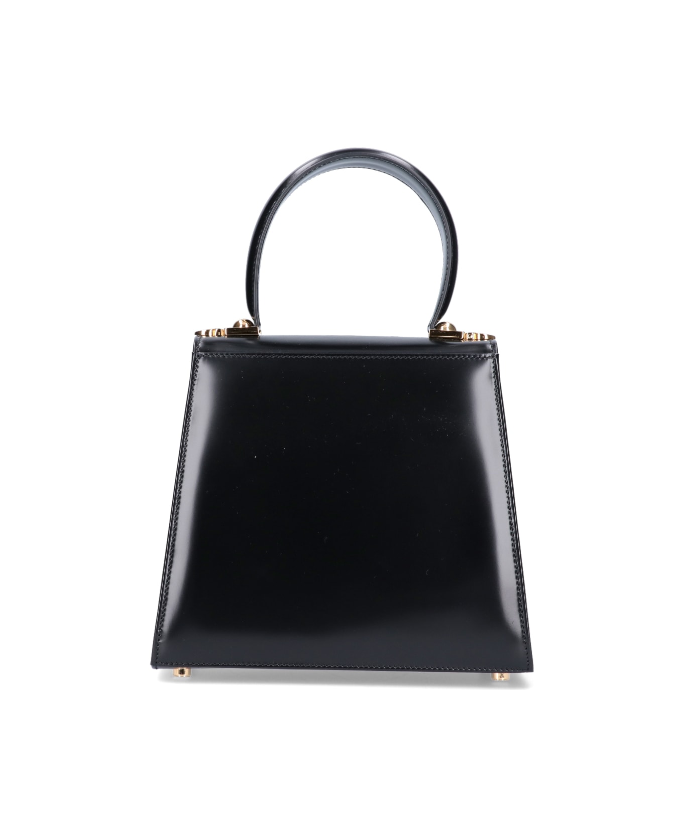 Ferragamo 'gancini' Top Handle Bag - Black  