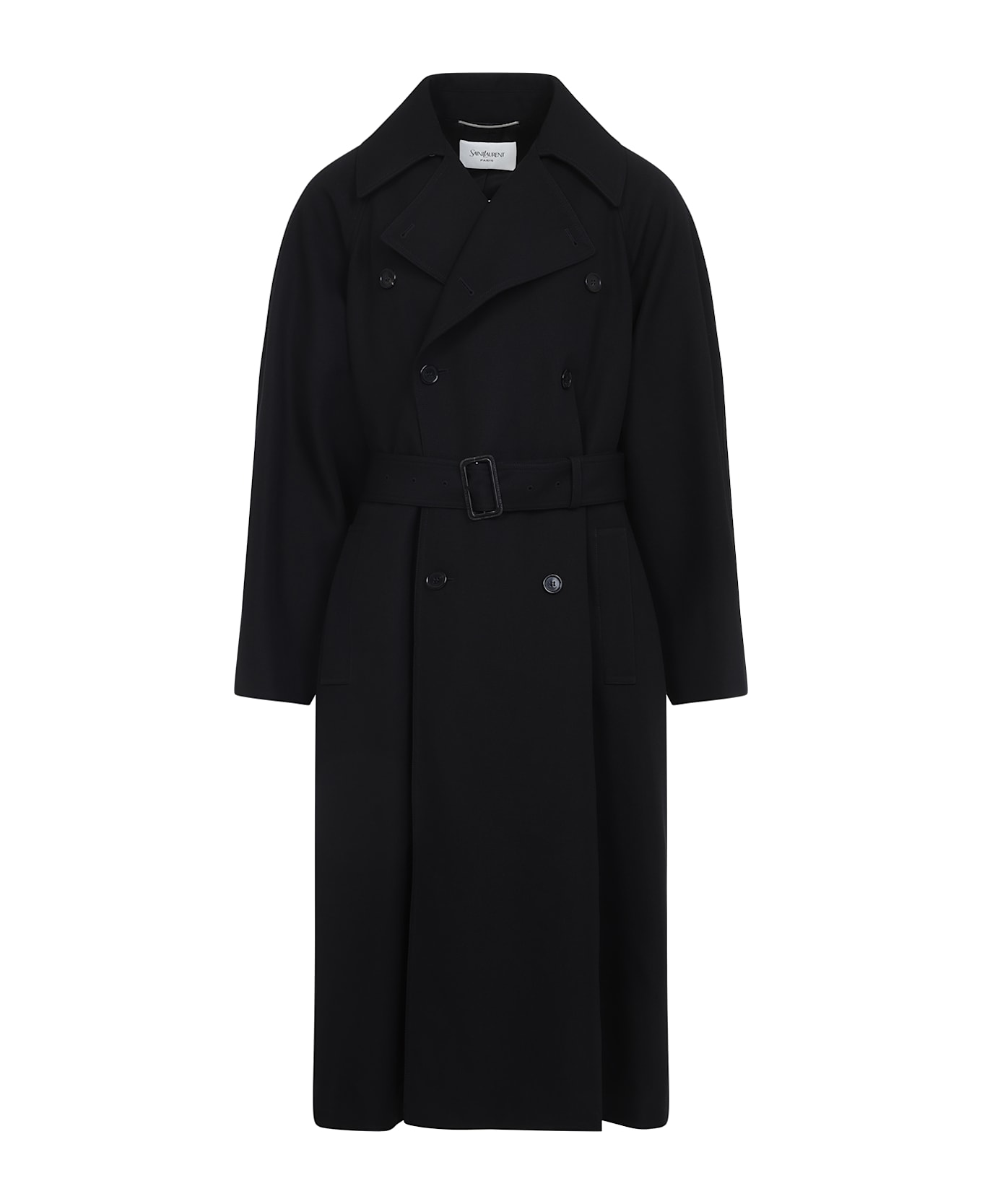 Saint Laurent Wool Coat - Noir