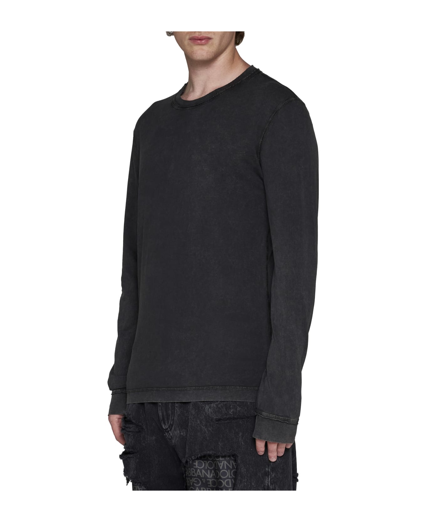 Dolce & Gabbana Long-sleeved Jersey T-shirt - Nero シャツ