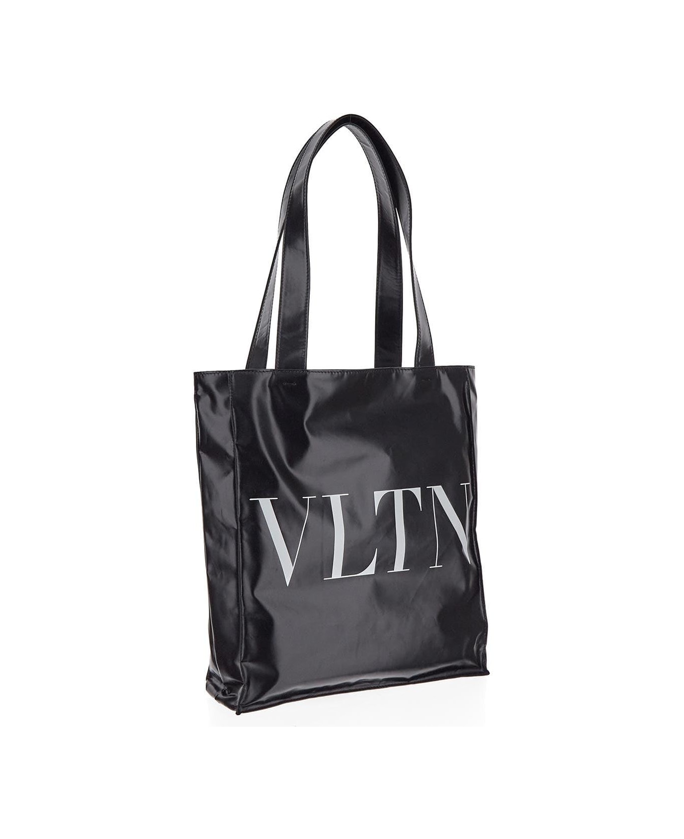 Valentino Garavani Logo Printed Bag - Black トートバッグ
