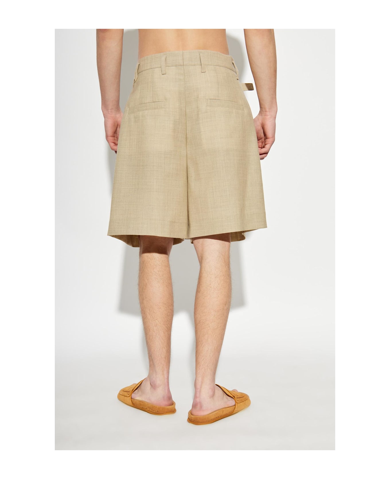 Jacquemus Pleated Shorts - Beige