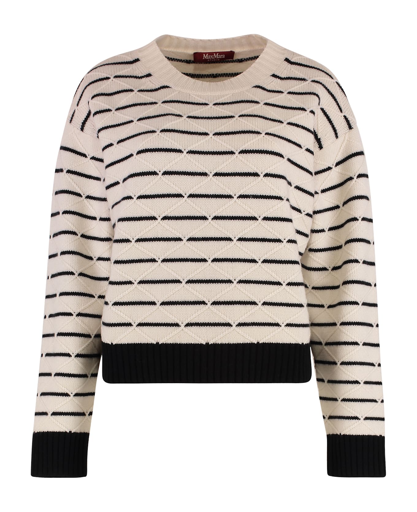 Max Mara Studio Gettone Wool And Cashmere Sweater - White