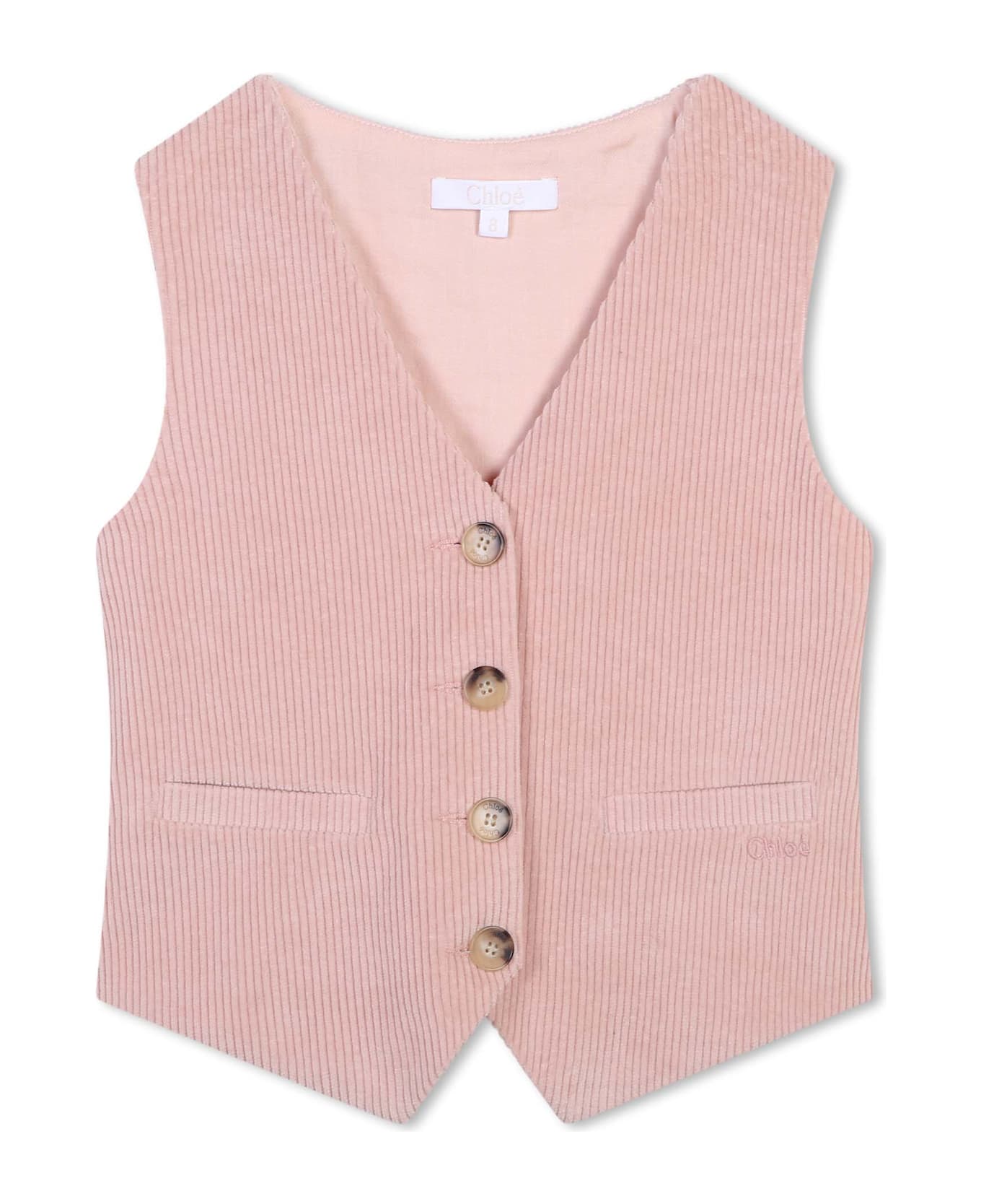 Chloé Vest With Buttons - Pink