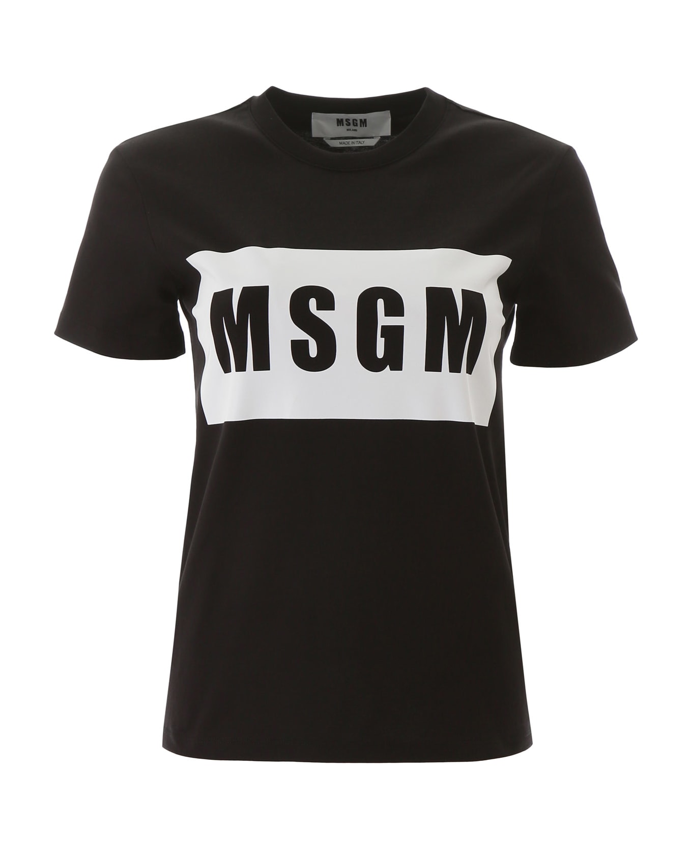 MSGM Logo Box T-shirt - BLACK (Black)