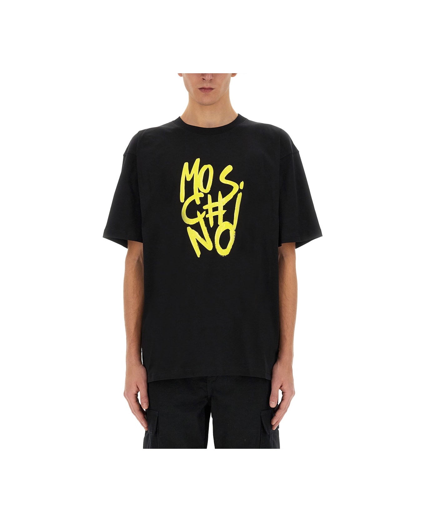 Moschino T-shirt With Logo - BLACK