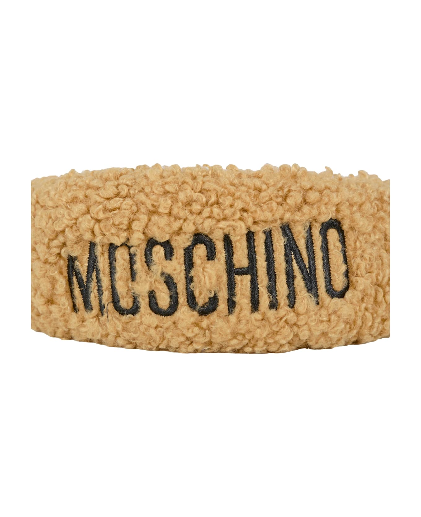Moschino Brown Headband For Girl With Logo - Brown