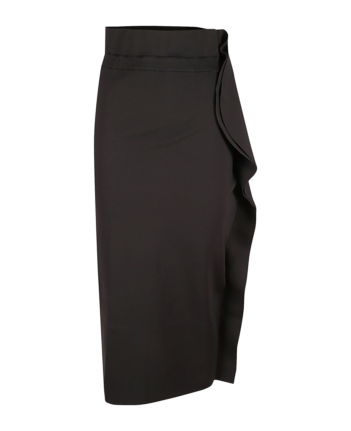 Fiorucci Ruffle Midi Skirt - black/Neoprene