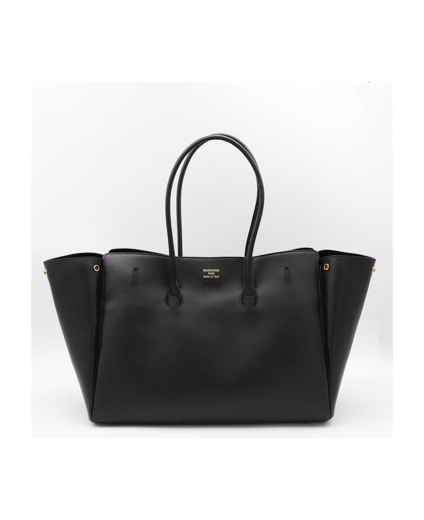 Balenciaga Black Leather Carry All Bel Air Backpack