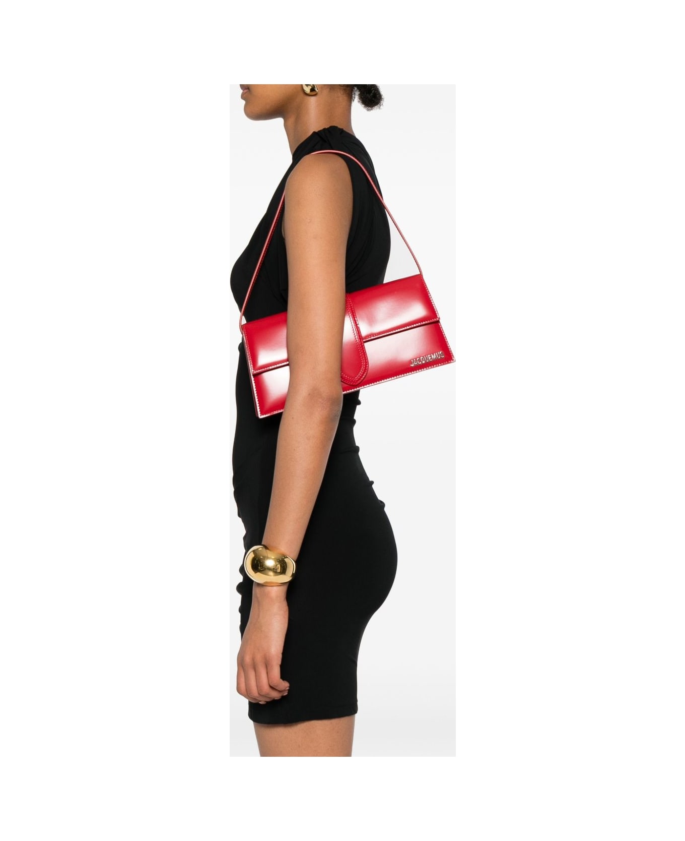 Jacquemus Le Bambino Long Leather Shoulder Bag - Red