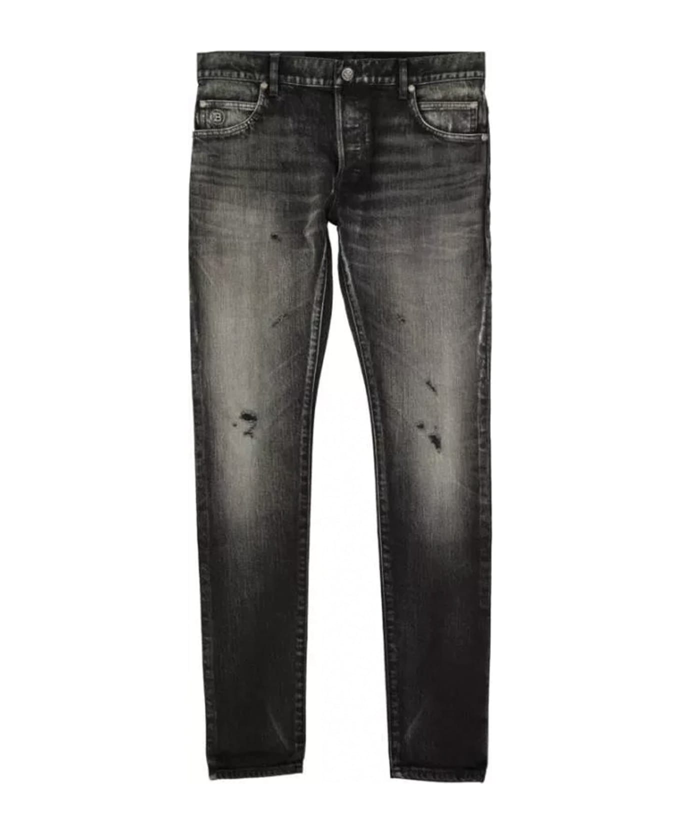 Balmain Distressed Jeans - Black
