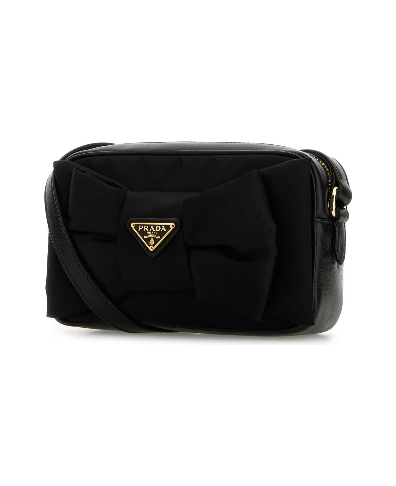 Prada Black Re-nylon And Nappa Leather Mini Crossbody Bag - NERO