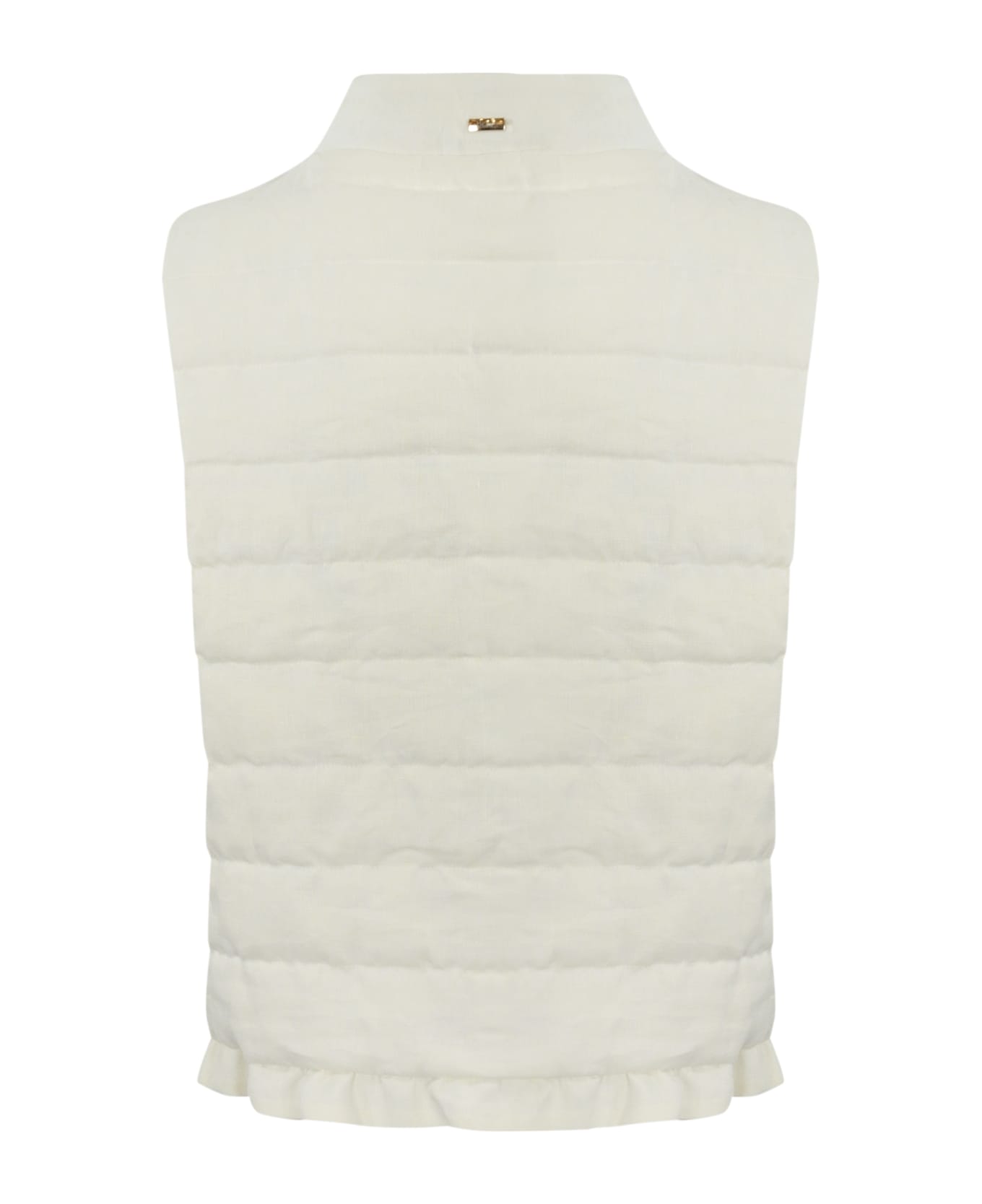 Herno Padded Linen Vest - Bianco