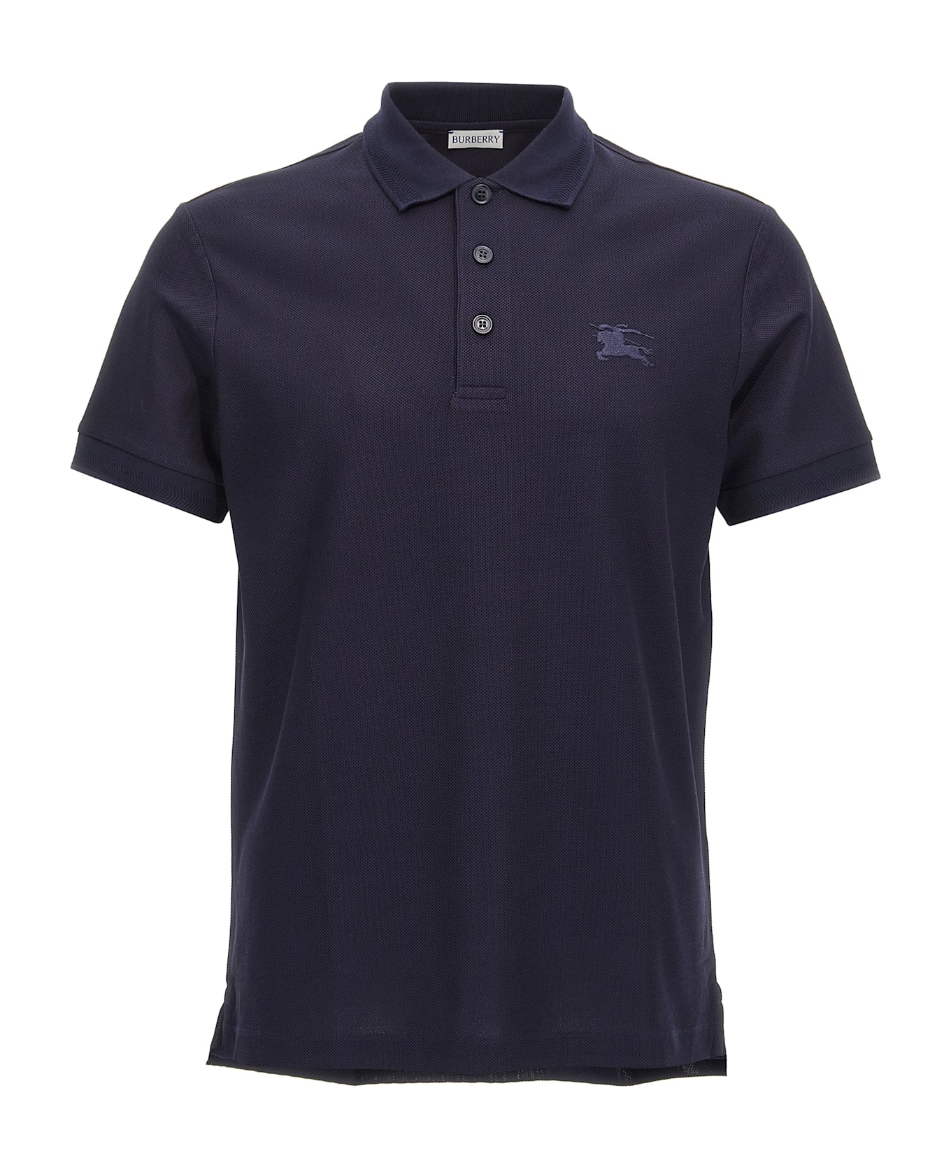 Burberry Logo Embroidery Polo Shirt - Blue