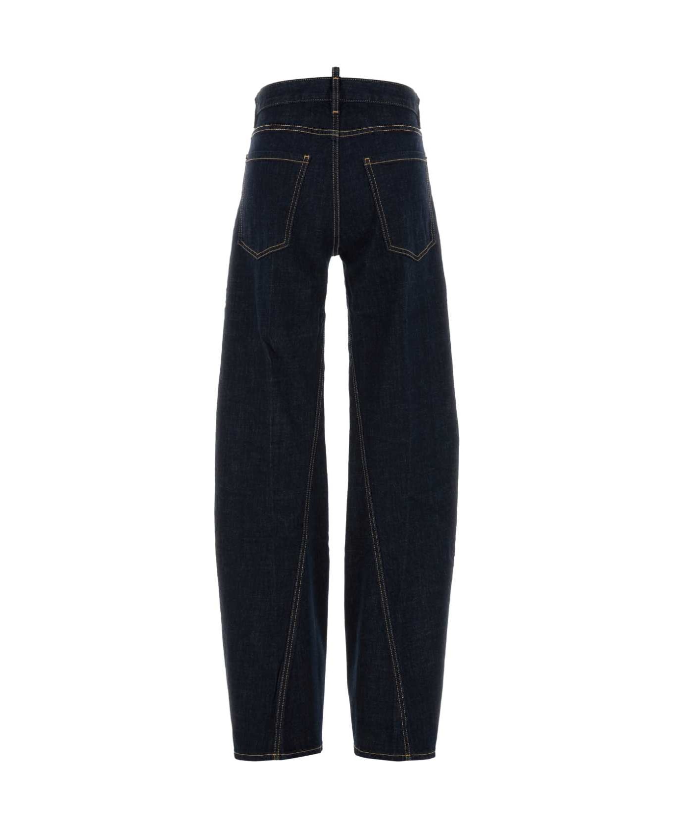 Dsquared2 Stretch Denim D2 Twisted Jeans - NAVYBLUE