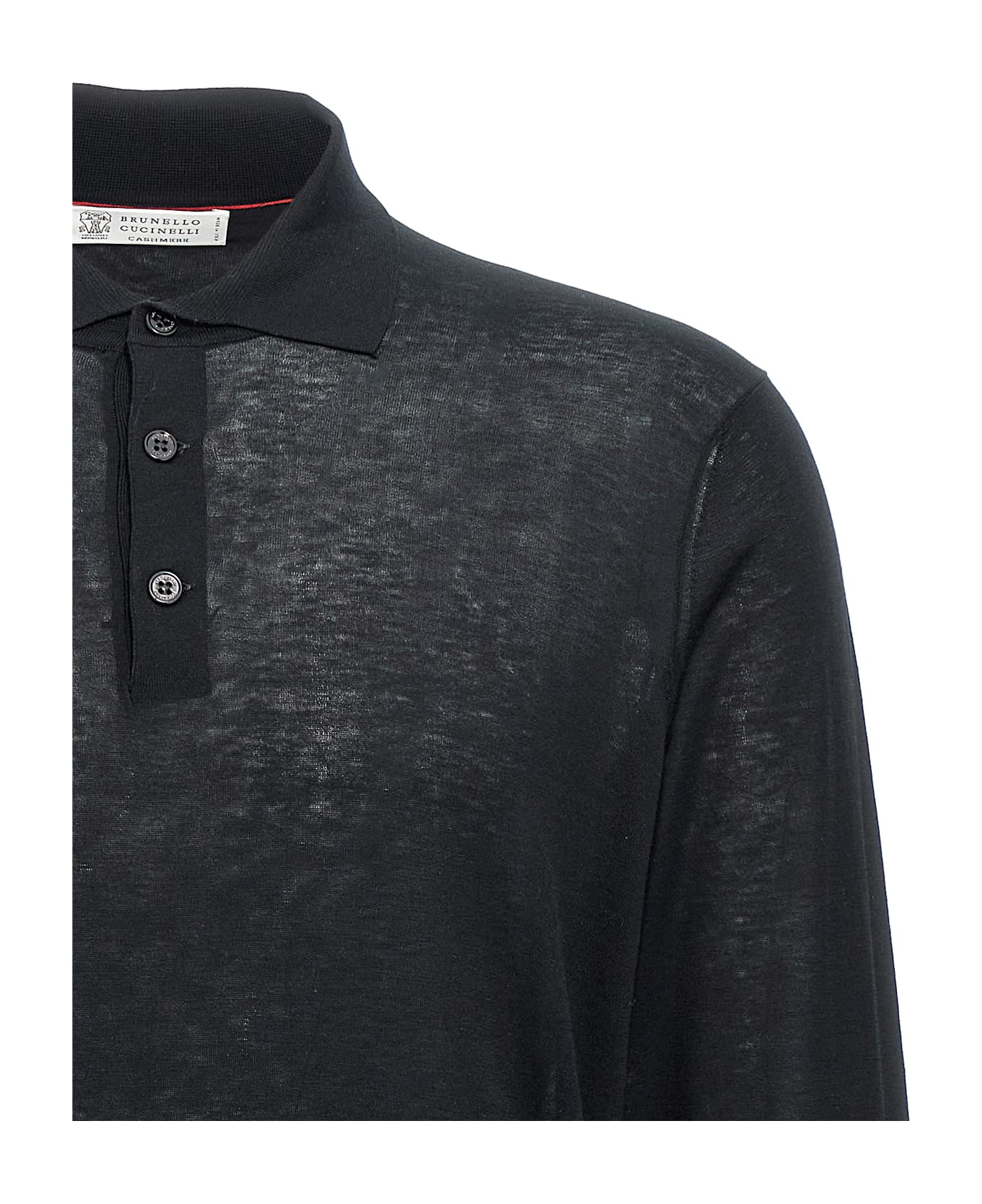 Brunello Cucinelli Knitted Polo Shirt - Black  