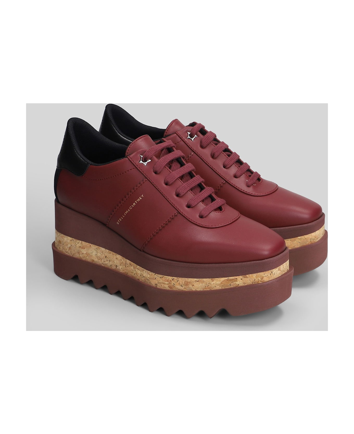 Stella McCartney Sneakelyse Sneakers In Bordeaux Polyuretan - bordeaux