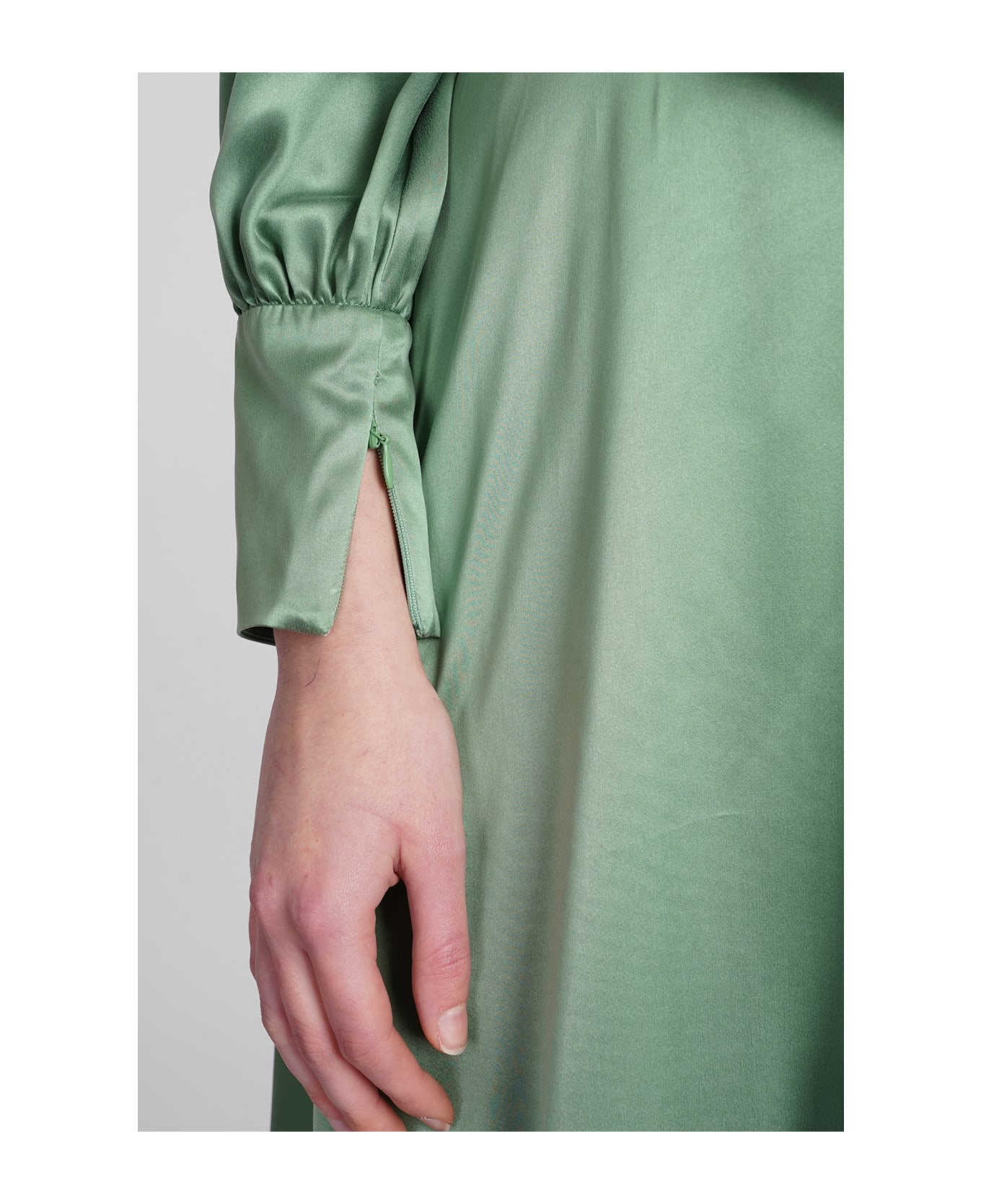 Zimmermann Dress In Green Silk - green