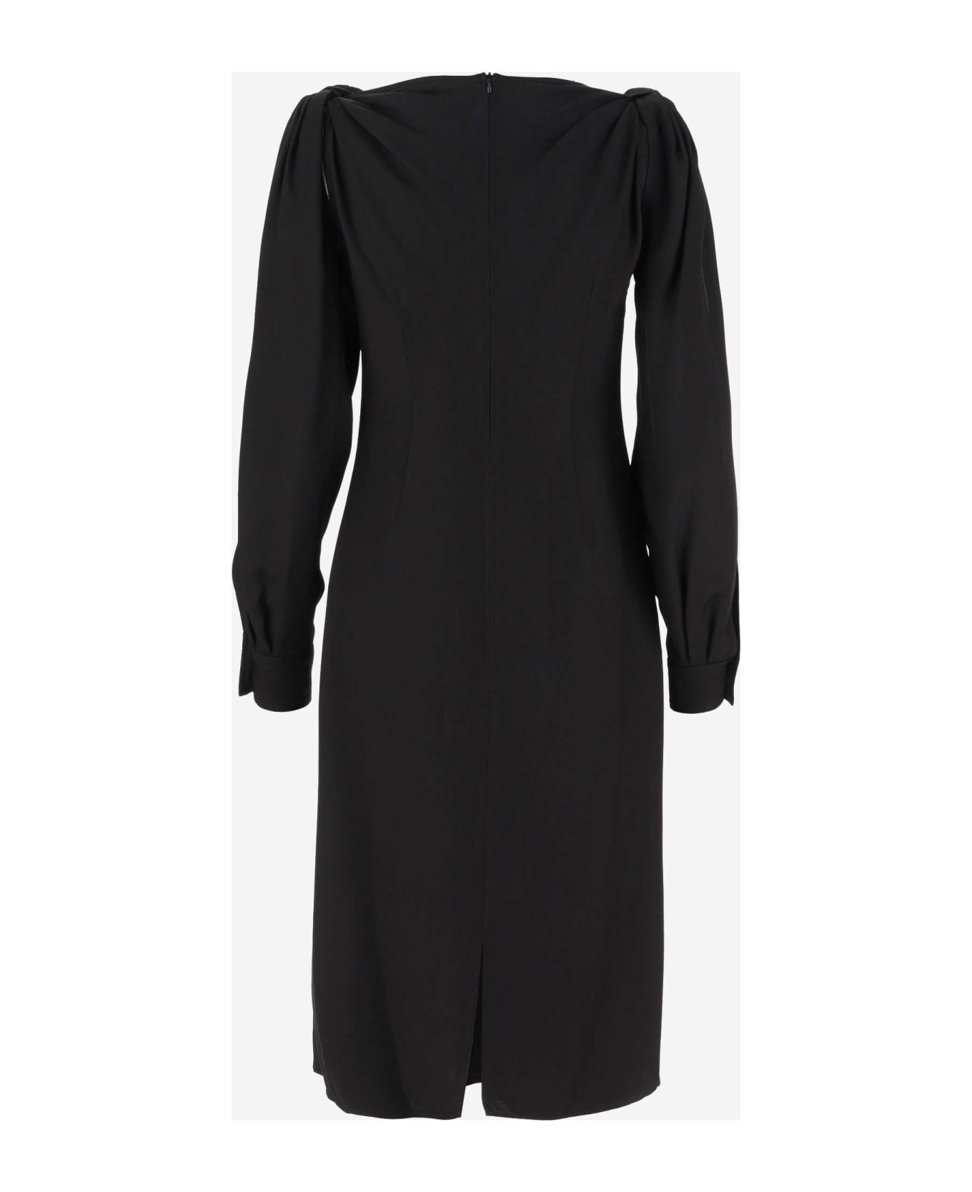 Bottega Veneta Viscose Midi Dress - BLACK