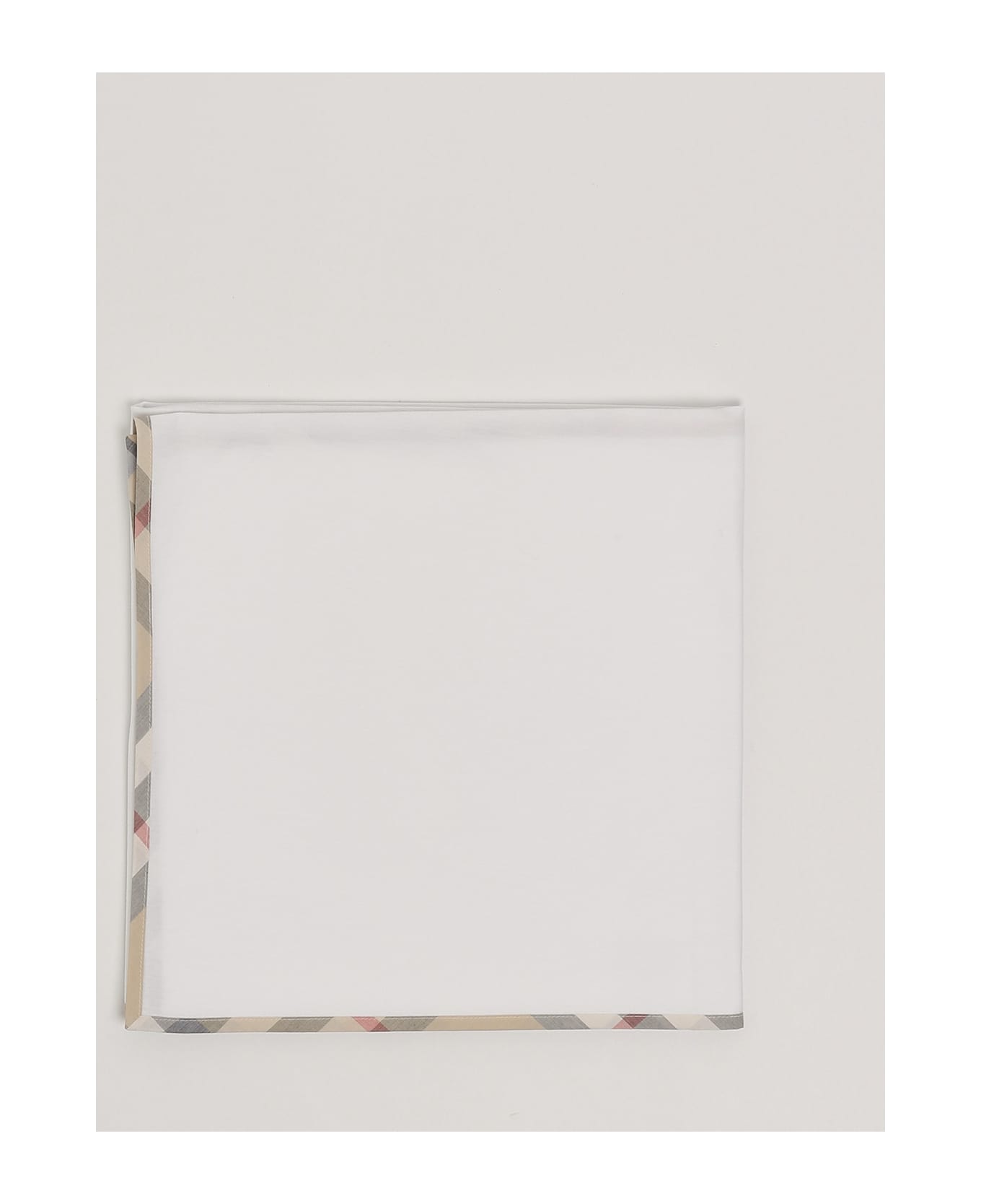 Burberry N1 Check Pip Blanket Towel - BIANCO