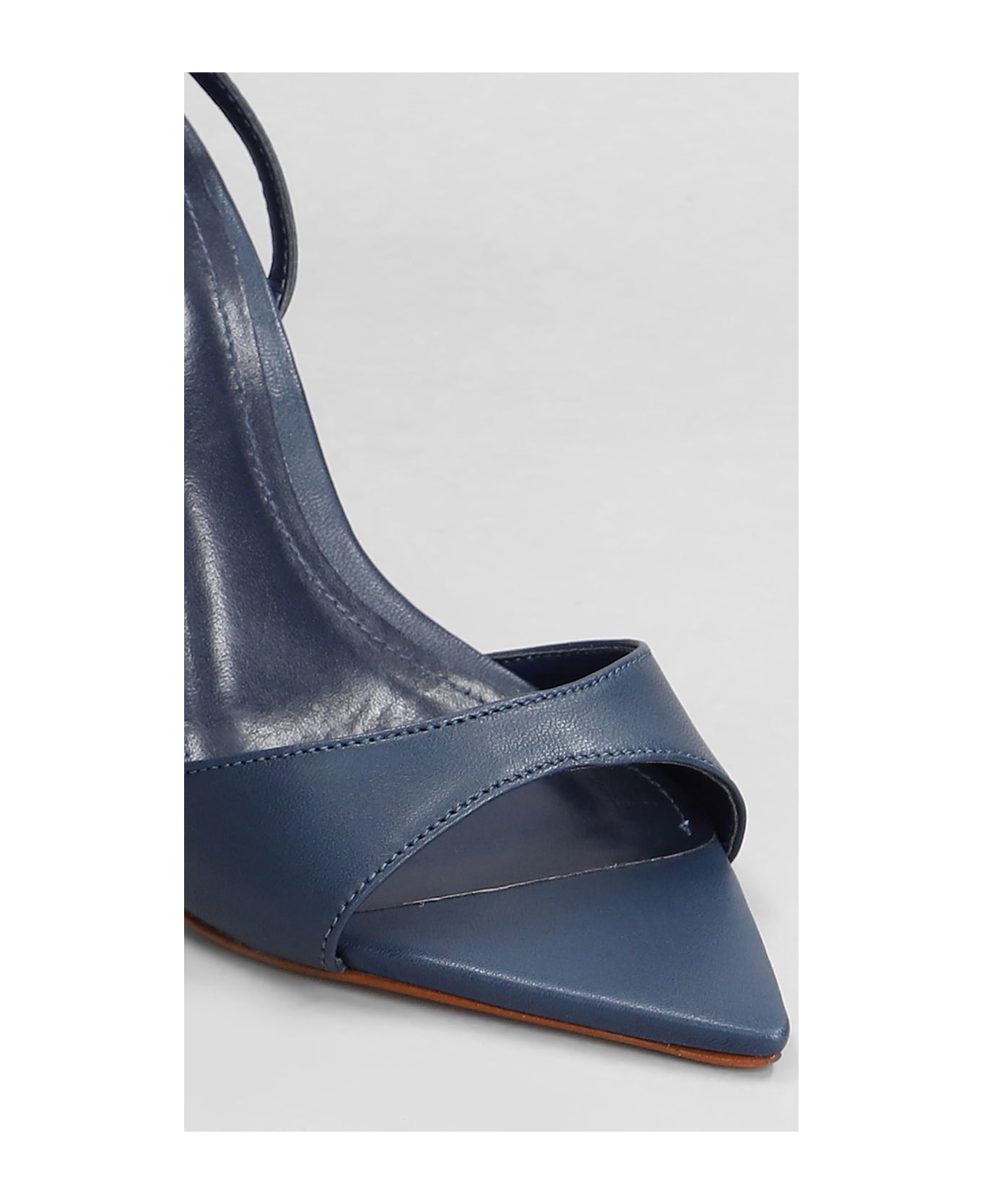 Schutz Sandals In Blue Leather - blue