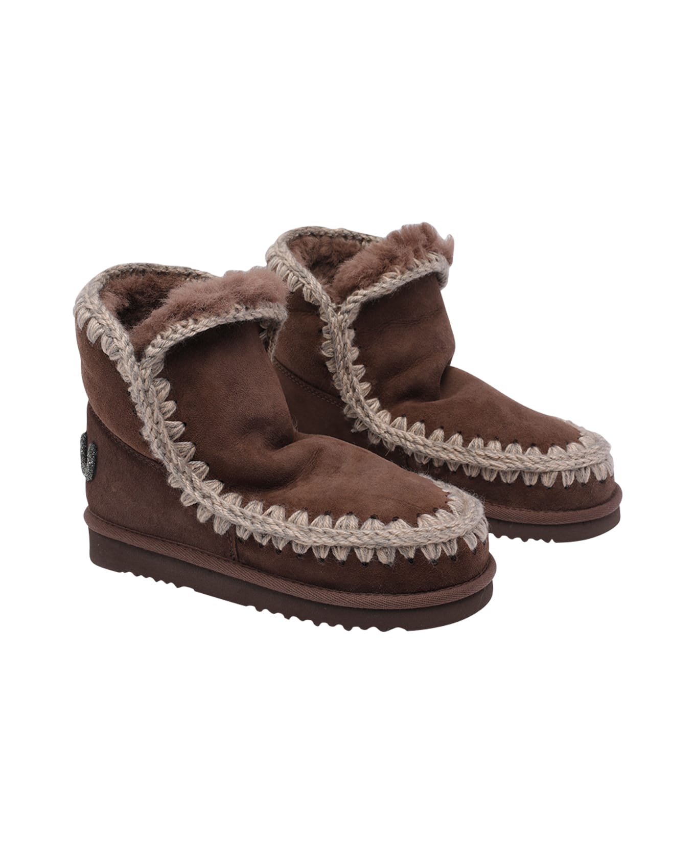 Mou Eskimo 18 Glitter Logo Booties - Brown