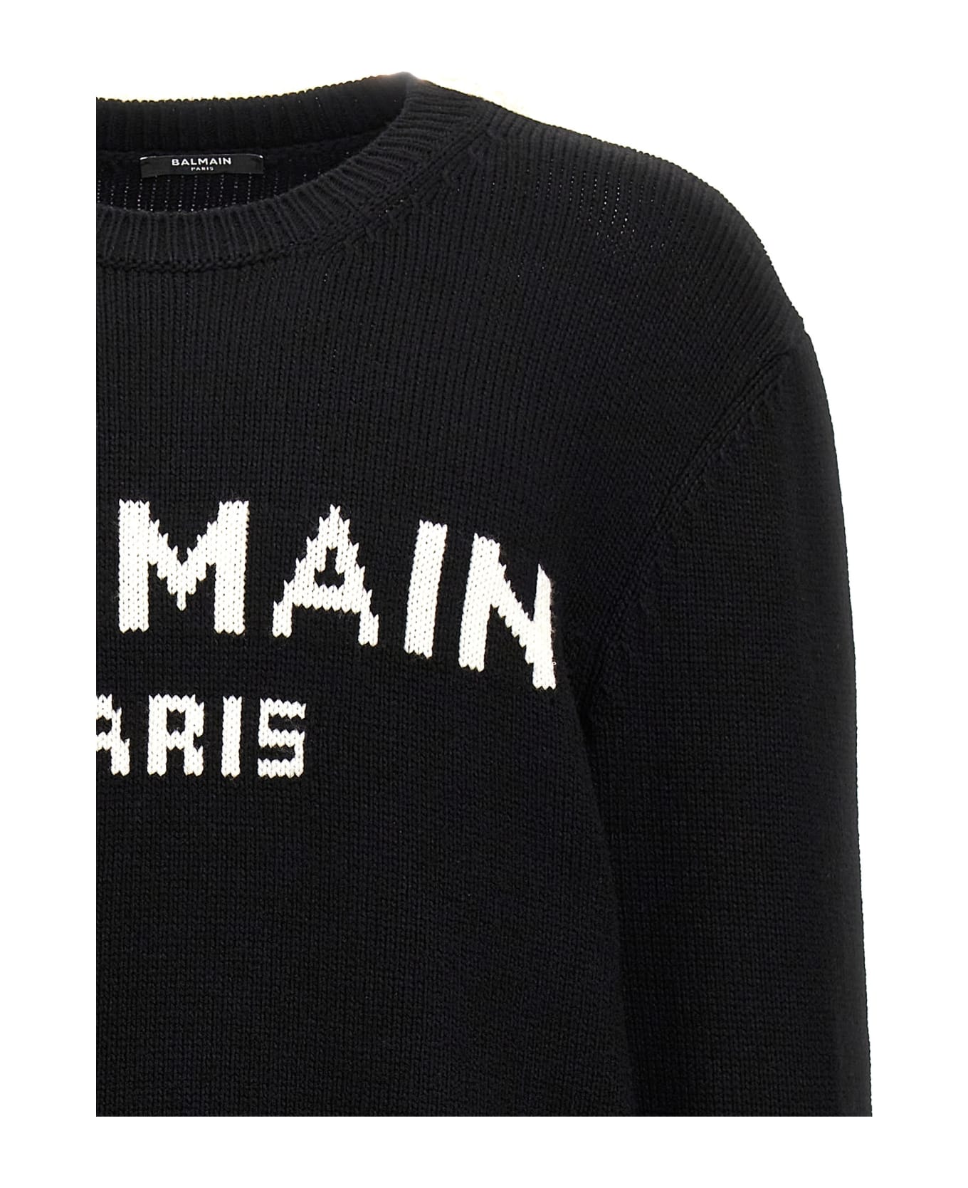 Balmain 'logo' Sweater - Eab Noir/blanc