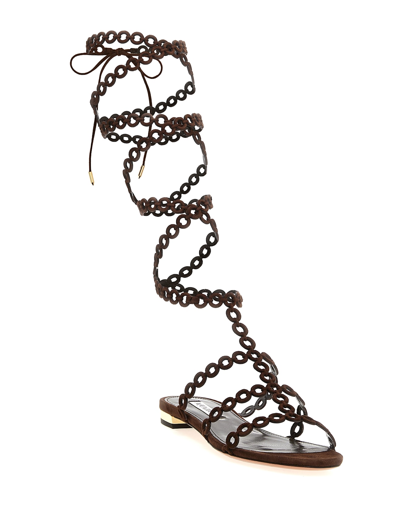 Aquazzura 
infinity Chain Gladiator
 Sandals - Brown