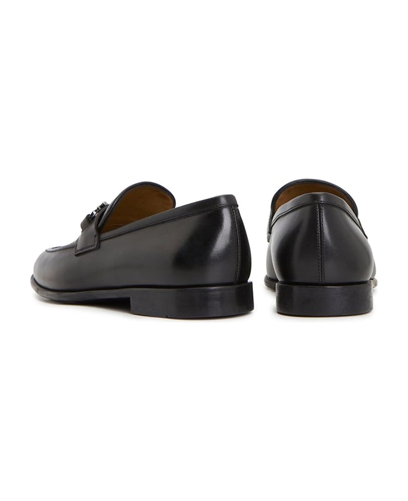 Ferragamo Foster Leaher Loafers - Black