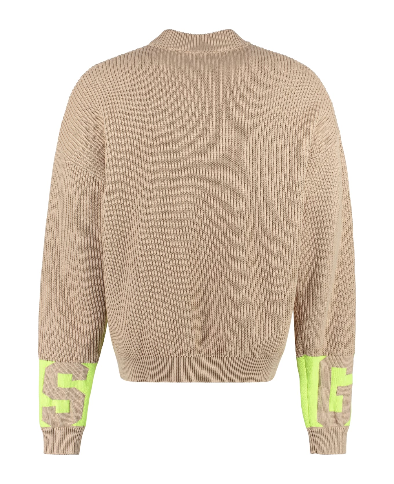 GCDS Cotton Crew-neck Sweater - Beige