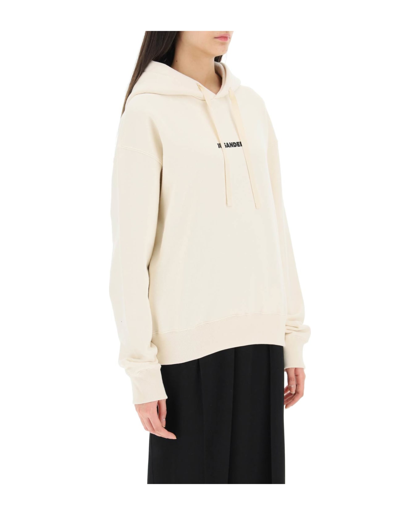 Jil Sander Logo Hoodie - Dune