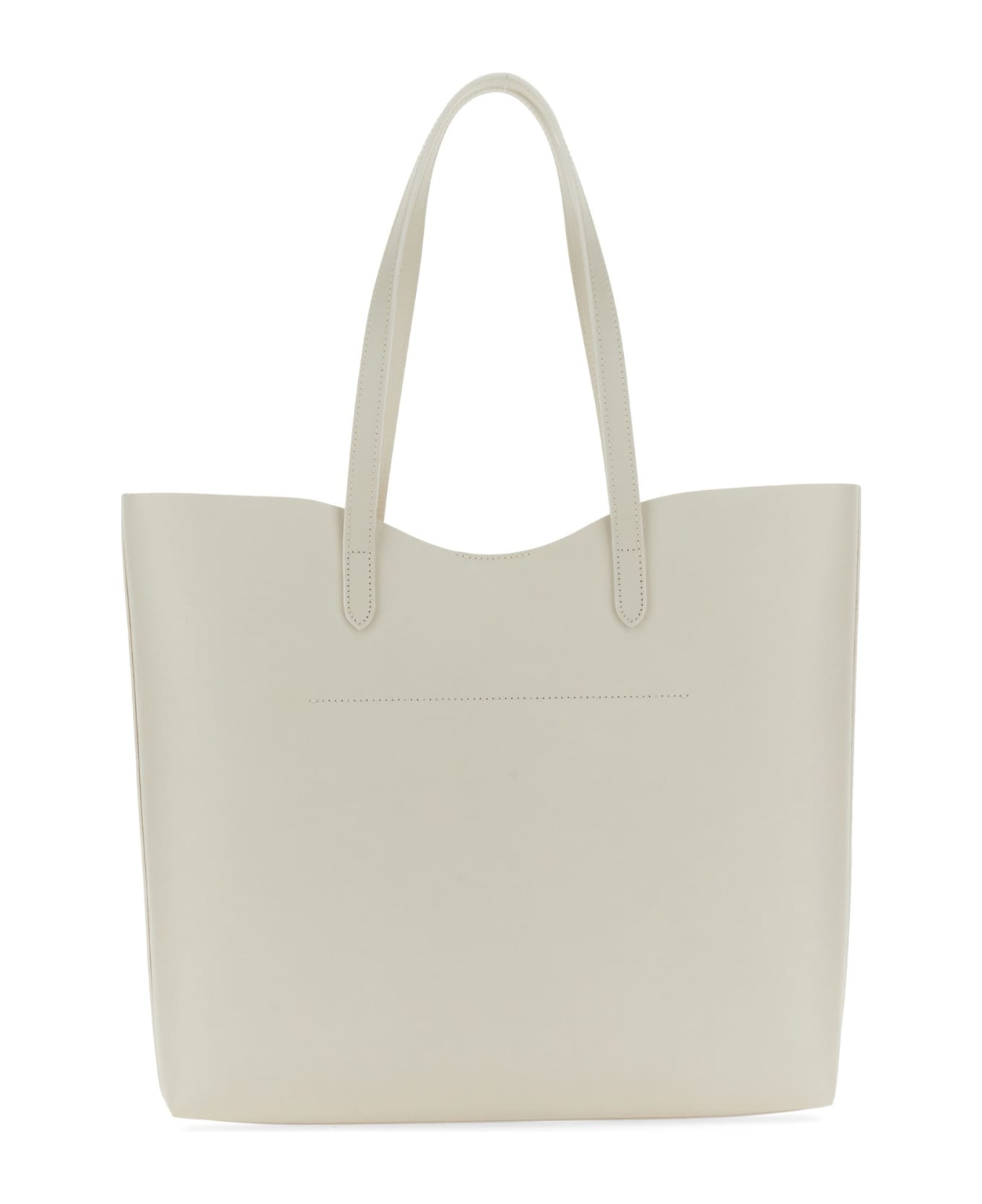 Il Bisonte Shopper Bag With Logo - BIANCO