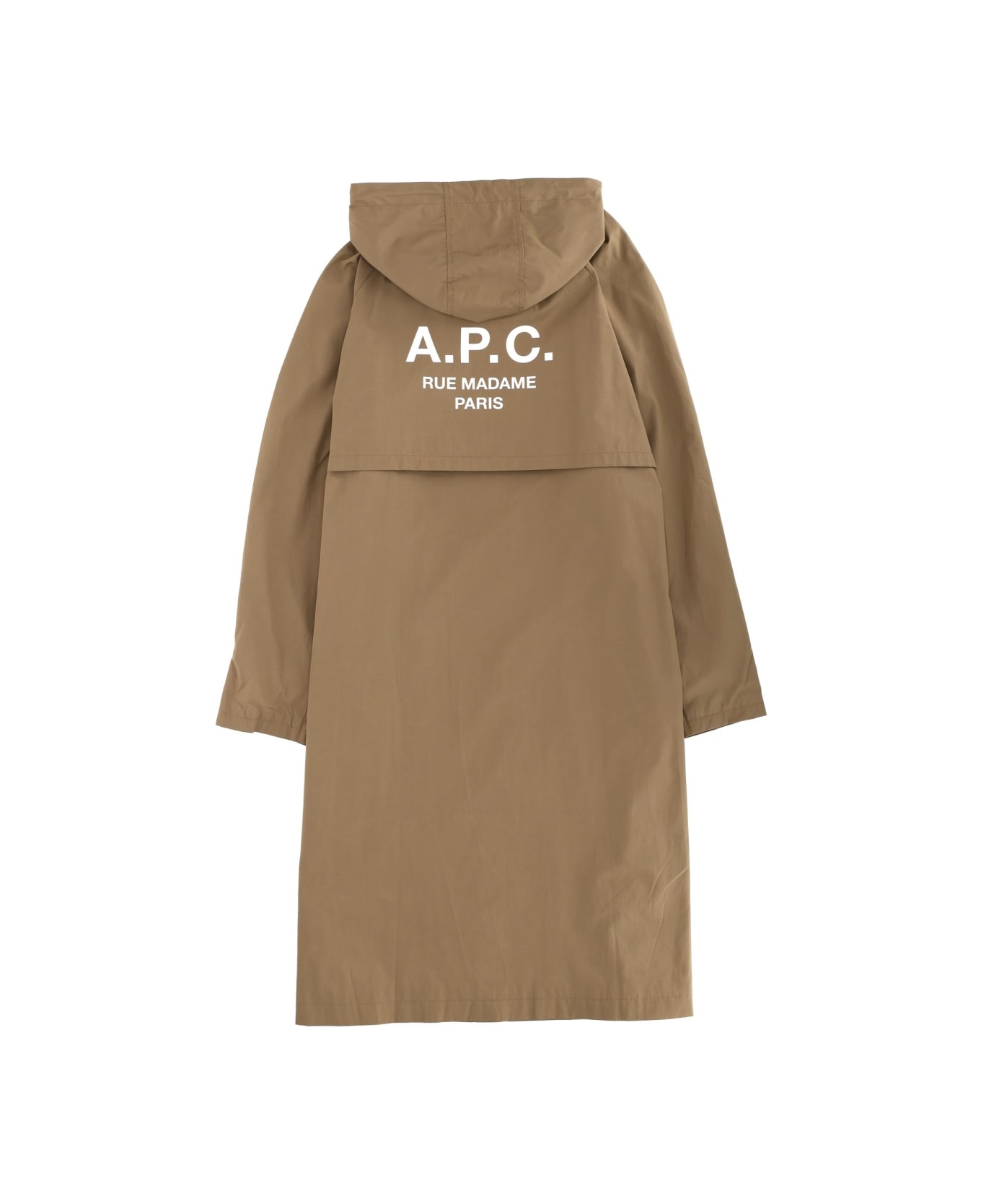 A.P.C. Hooded Trench Coat - BROWN