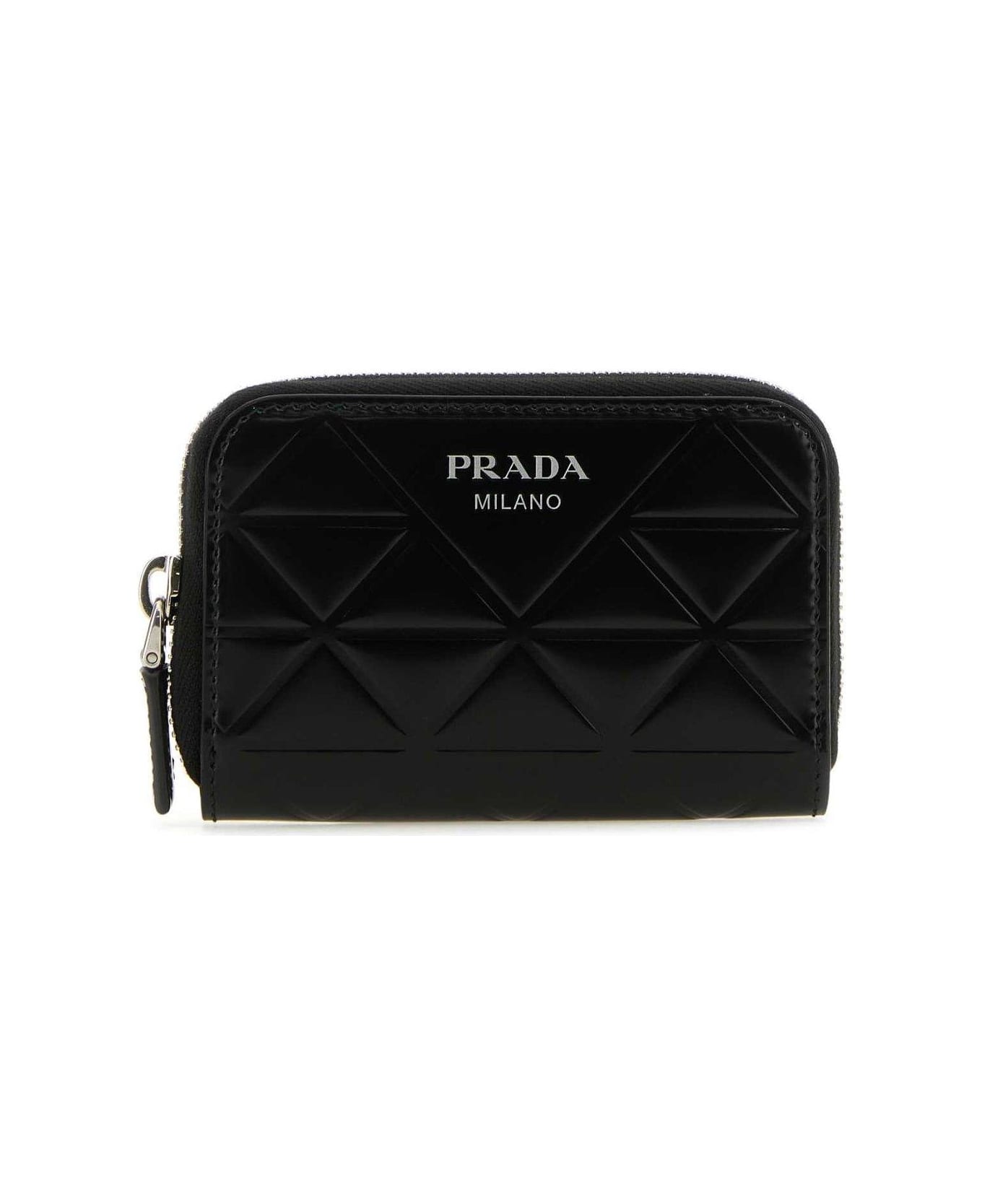 Prada Logo-detailed Zipped Wallet - Nero