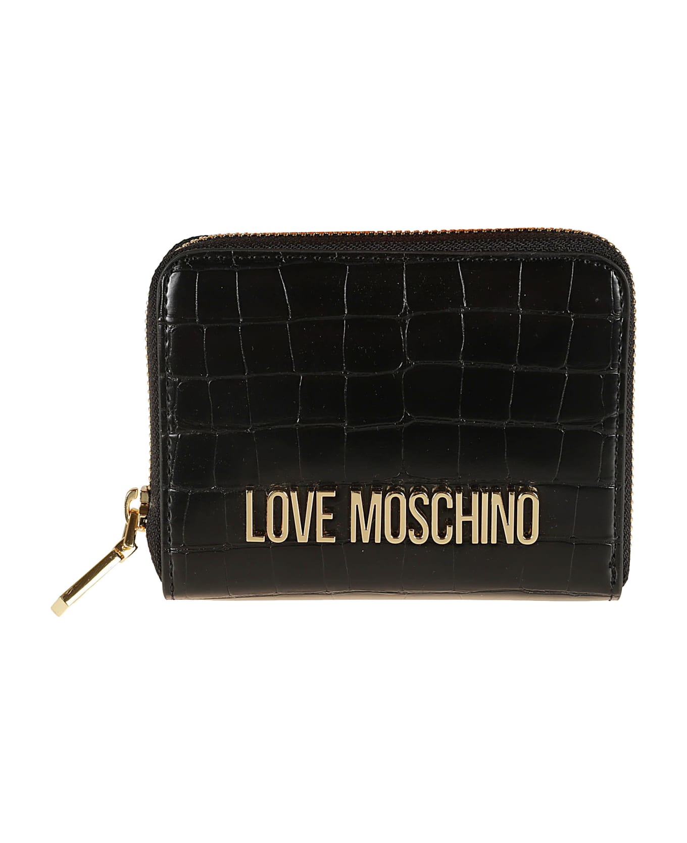 Love Moschino Logo Skinned Zip-around Wallet - Black 財布