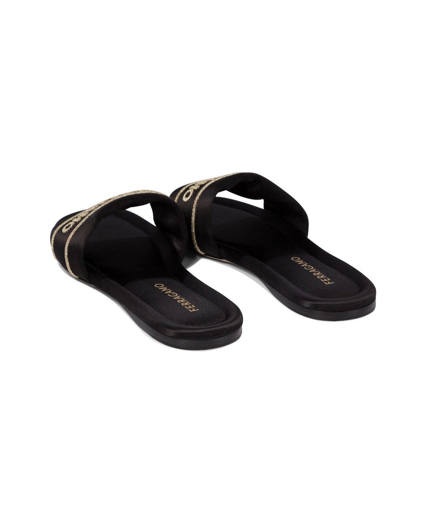 Ferragamo Logo Slides - nero