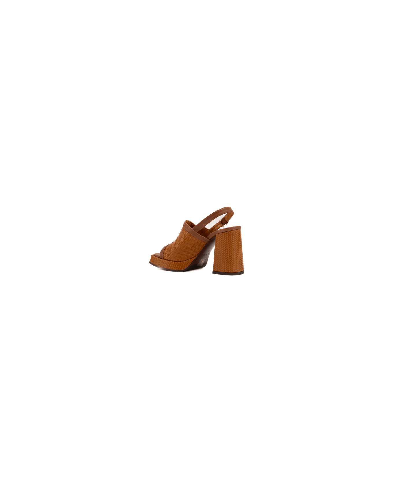 Chie Mihara Zimi Sandals In Woven Effect Leather - Cognac サンダル