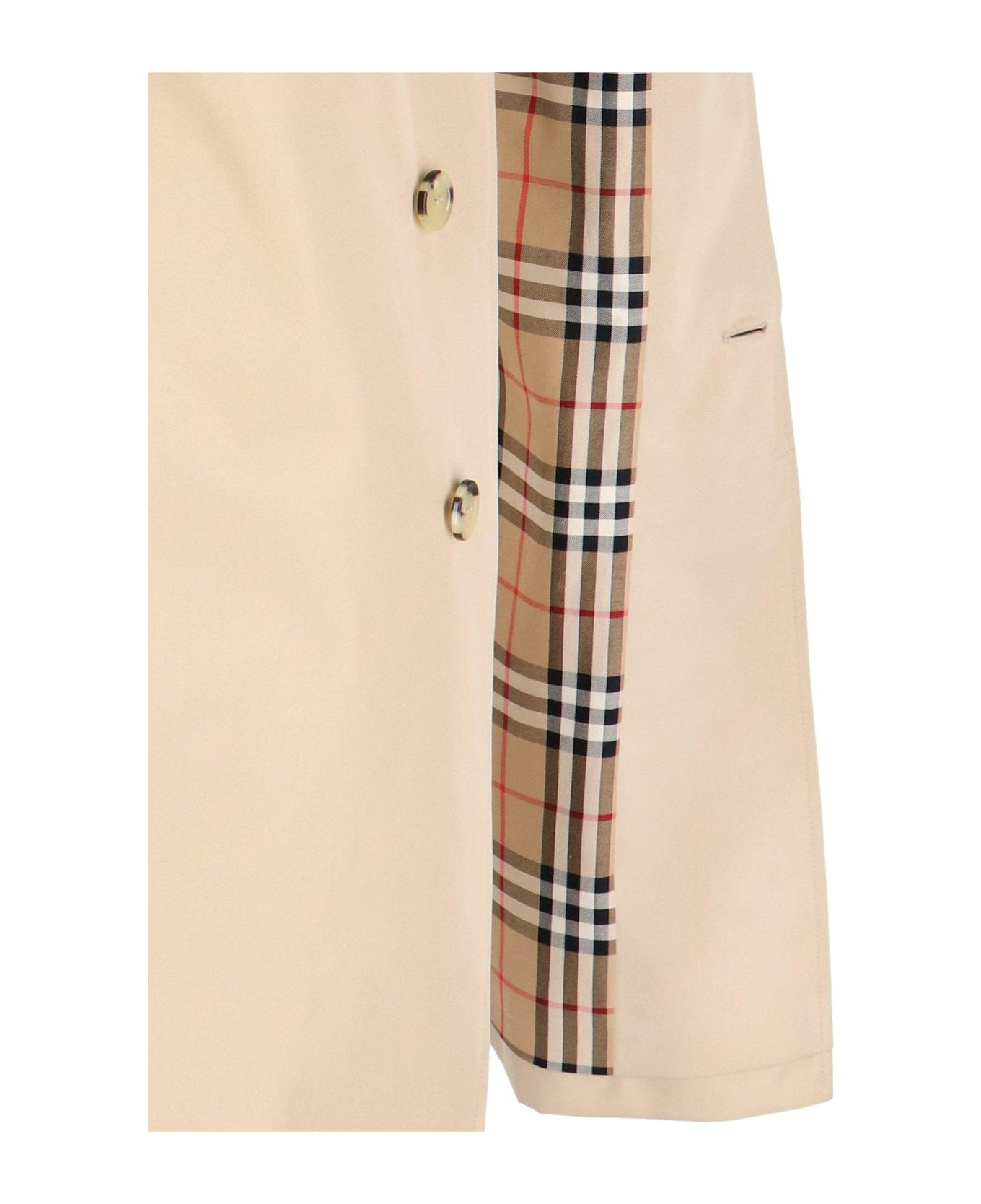 Burberry Long Sleeved Trench Coat - HONEY