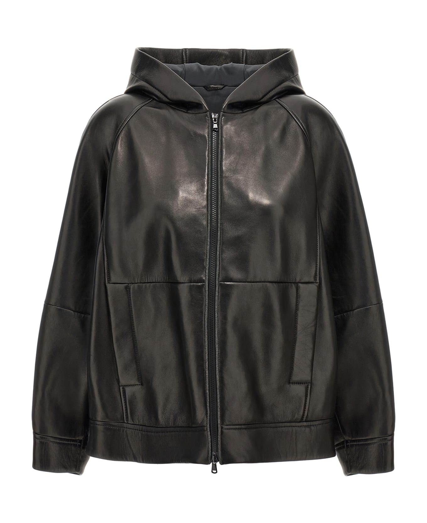 Brunello Cucinelli 'monile' Hooded Jacket - Black