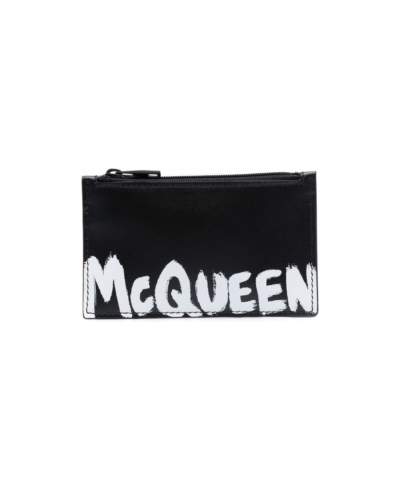 Alexander McQueen Logo Leather Wallet - Black 財布