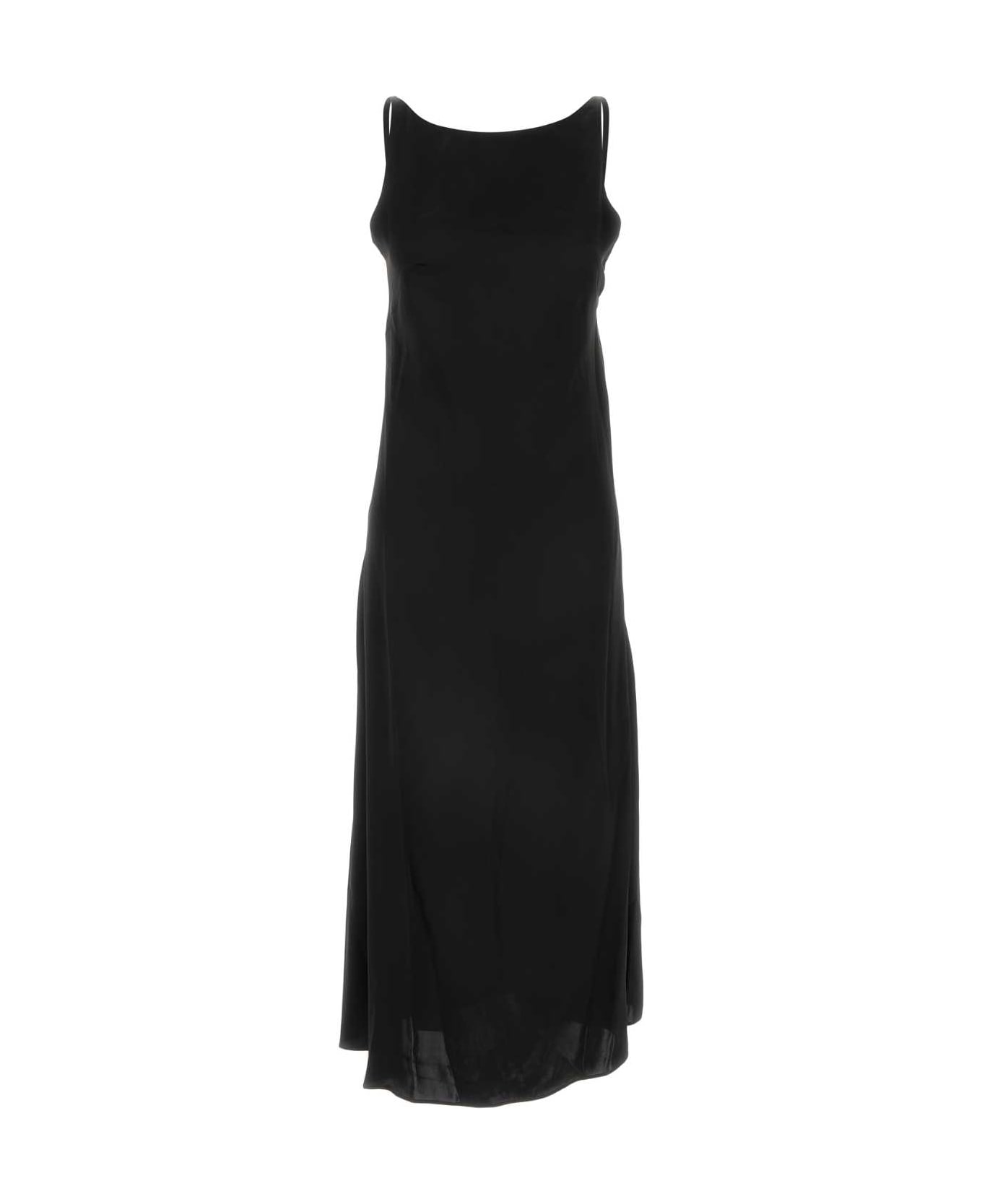 A.P.C. Black Satin Junia Dress - NOIR
