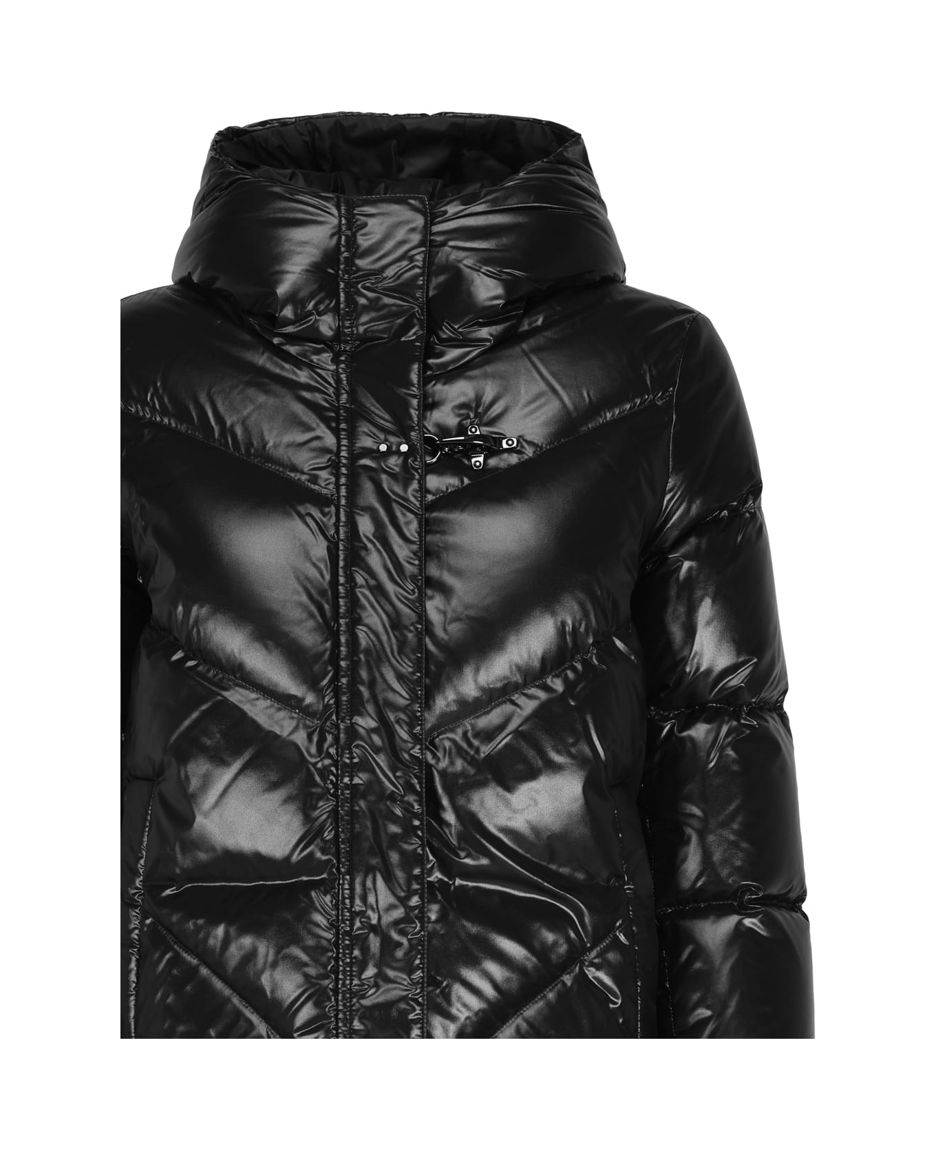 Fay Down Jacket With Hood - Black