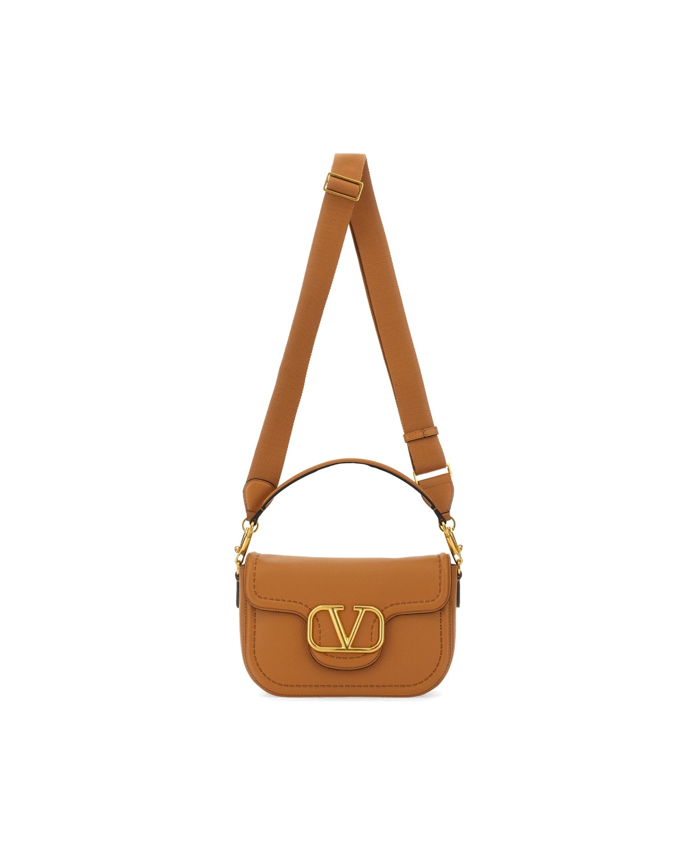 Valentino Garavani Shoulder Bag With Logo - BUFF