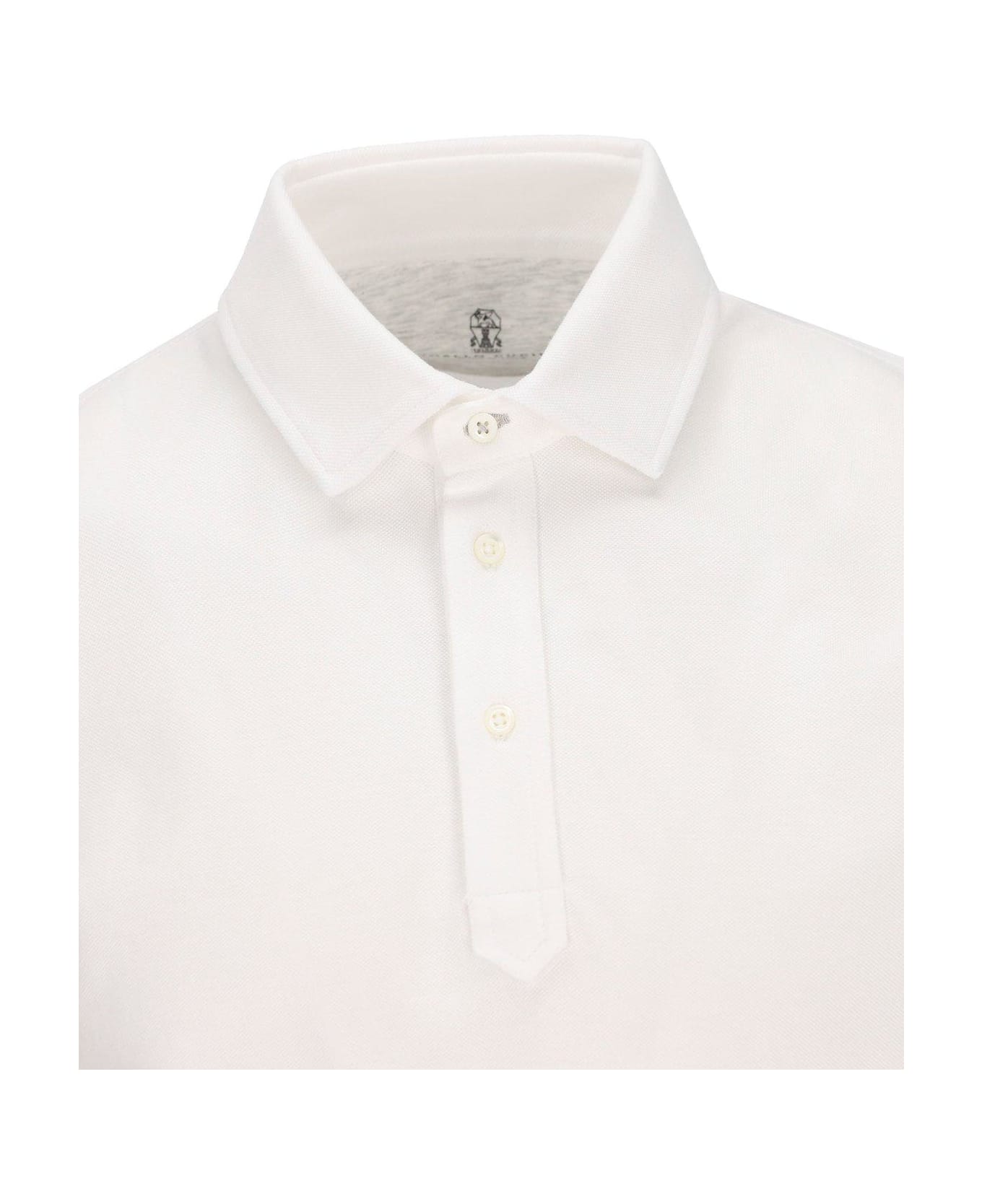 Brunello Cucinelli Short-sleeved Polo Shirt - WHITE シャツ