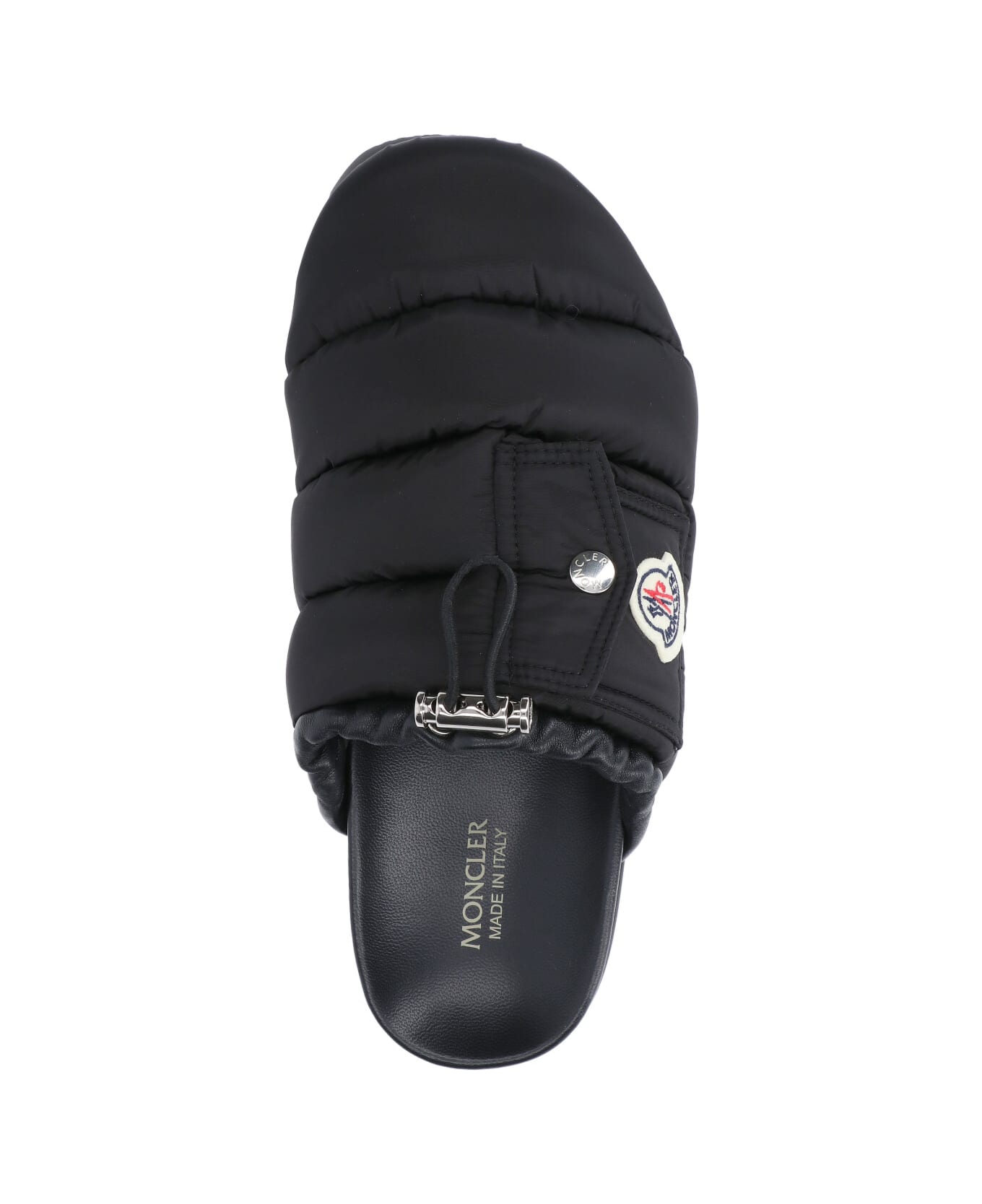 Moncler Padded Mules "mon Pocket" - Black  