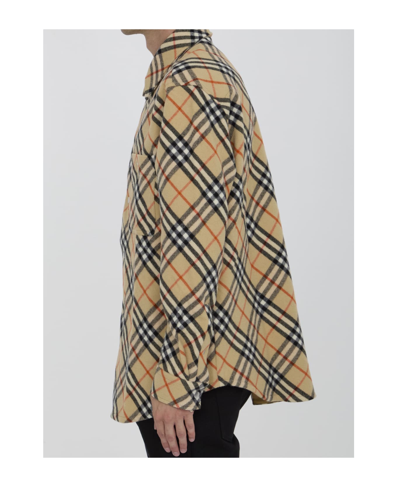 Burberry Check Wool Shirt - SANDIPCHECK